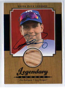 2001 Upper Deck Legends Alex Rodriguez Auto Bat