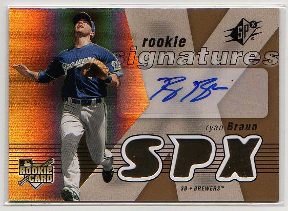 2007 SPx Autographed Rookie Card Ryan Braun
